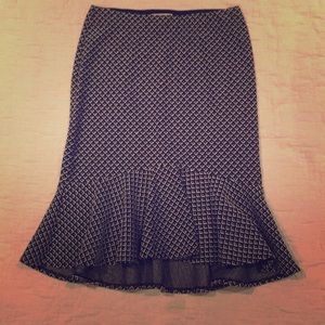 Black and white pleated skirt